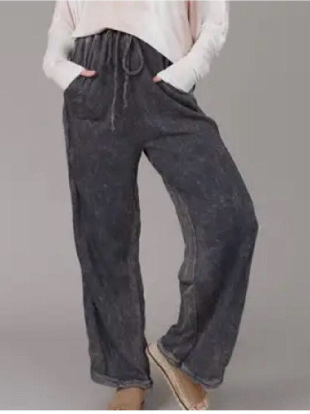 Three Bird Nest grey/black wide leg pant